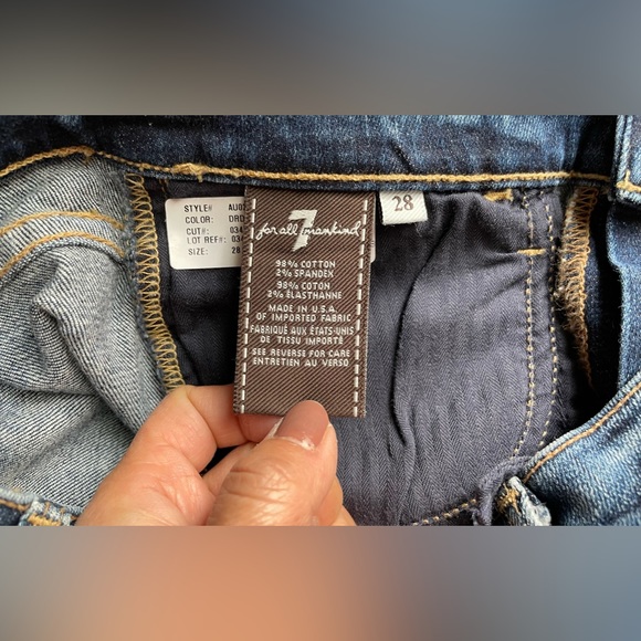 New Women’s 7 For All Mankind Jeans Skinny Bootcut blue Size 28 - Picture 14 of 16
